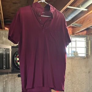 Sonoma Men's Deep Red Casual Button Down Shirt